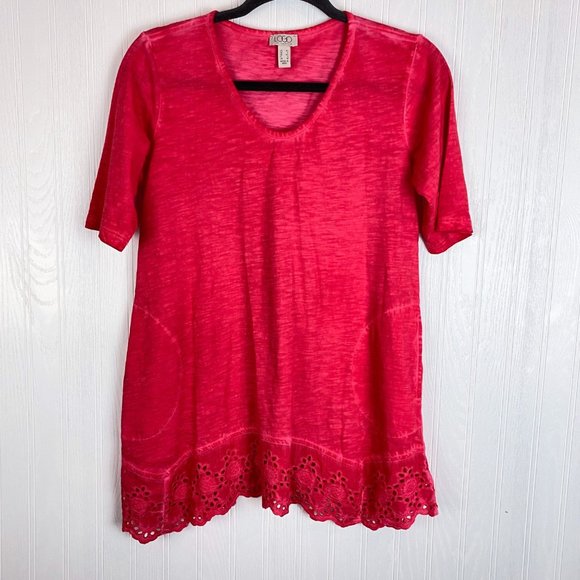 LOGO Tops - LOGO red short sleeve tunic size XS‎